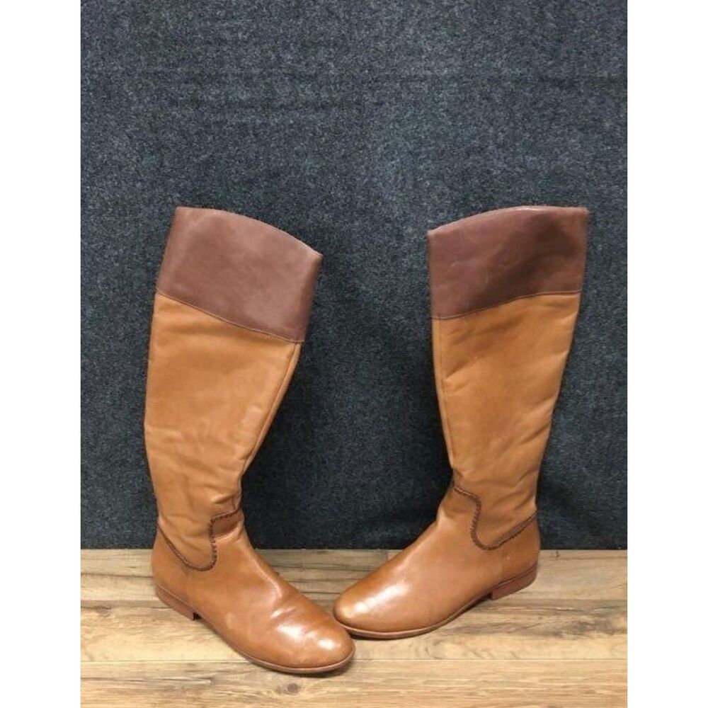 Jack Rogers Mercer II Tall Leather Boots – Size 9.5M – Oak